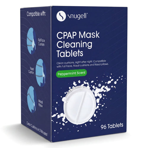A box of Snuggle CPAP mask cleaning tablets