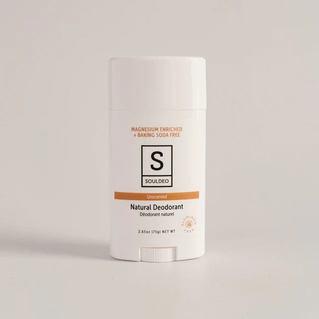 SoulDeo Deodorant Stick - Unscented Baking Soda Free