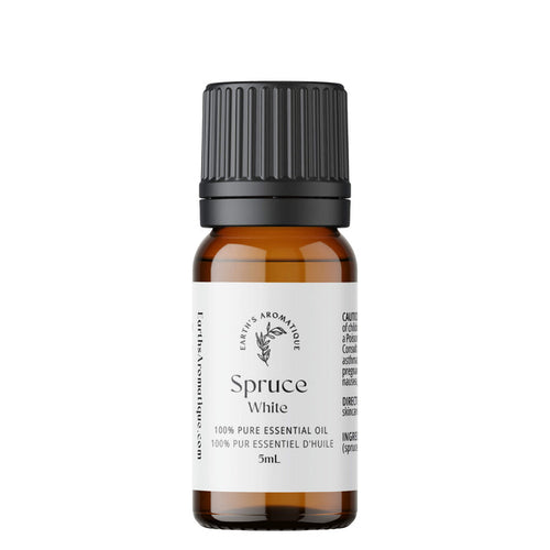 Bottle of Earth's Aromatique Spruce, White Essential Oil 5 mL