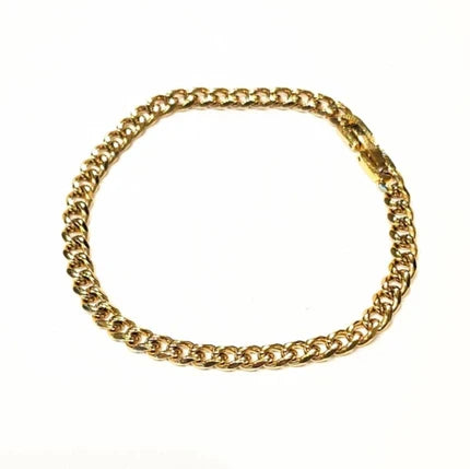 Stainless Steel & Gold-Plated Curb Link Bracelet (5mm)