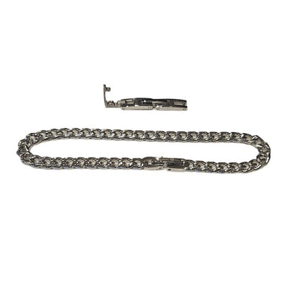 Stainless Steel & Gold-Plated Curb Link Bracelet (5mm)