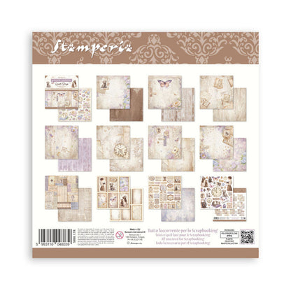 Stamperia - 12X12 Paper Pad - Quiet Days. 10 sheets. Available at Embellish Away located in Bowmanville Ontario Canada.