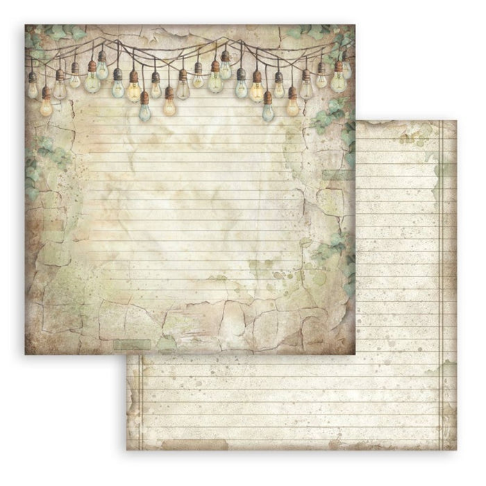 Stamperia - 8"X8" Backgrounds Paper Pad - Herbarium Silvae. Includes 10 sheets double-sided. Available at Embellish away in Bowmanville Ontario Canada.