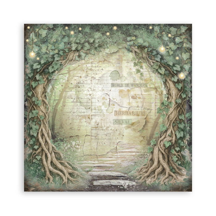 Stamperia - 8X8 Maxi Paper Pad - Herbarium Silvae. Includes 22 sheets. Available at Embellish Away located in Bowmanville Ontario Canada.