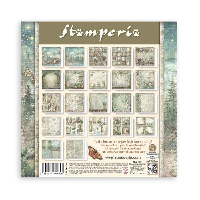 Stamperia - 8X8 Maxi Paper Pad - Herbarium Silvae. Includes 22 sheets. Available at Embellish Away located in Bowmanville Ontario Canada.