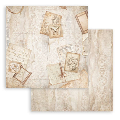 Stamperia - 8X8 Paper Pad - Quiet Days. 10 sheets. Available at Embellish Away located in Bowmanville Ontario Canada.