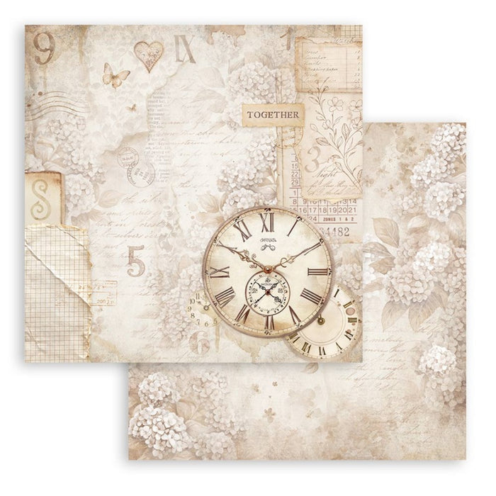 Stamperia - 8X8 Paper Pad - Quiet Days. 10 sheets. Available at Embellish Away located in Bowmanville Ontario Canada.