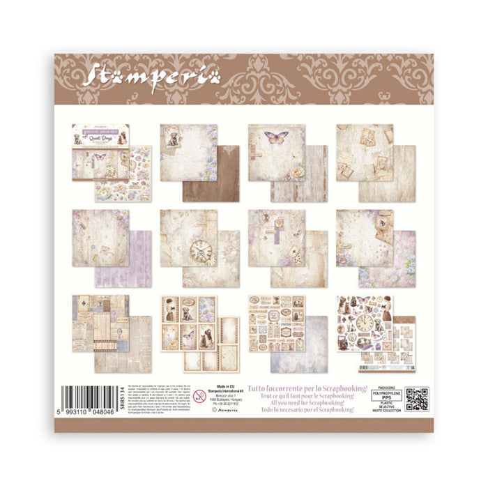 Stamperia - 8X8 Paper Pad - Quiet Days. 10 sheets. Available at Embellish Away located in Bowmanville Ontario Canada.