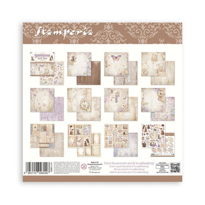 Stamperia - 8X8 Paper Pad - Quiet Days. 10 sheets. Available at Embellish Away located in Bowmanville Ontario Canada.