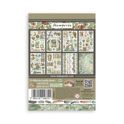 Stamperia - A5 Washi Pad - Herbarium Silvae. Includes 8 Sheets. Available at Embellish Away located in Bowmanville Ontario Canada.
