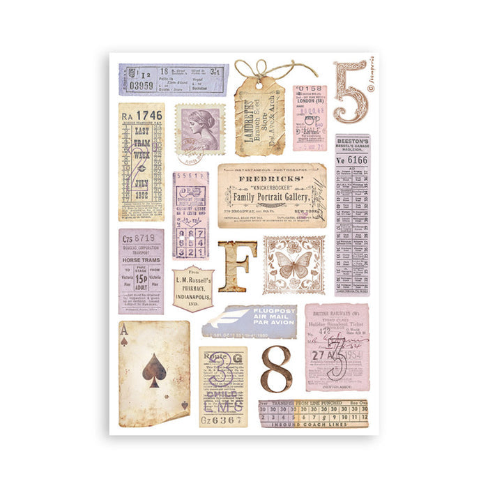 Stamperia - A5 Washi Pad - Quiet Days. Includes 8 Sheets. Available at Embellish Away located in Bowmanville Ontario Canada.
