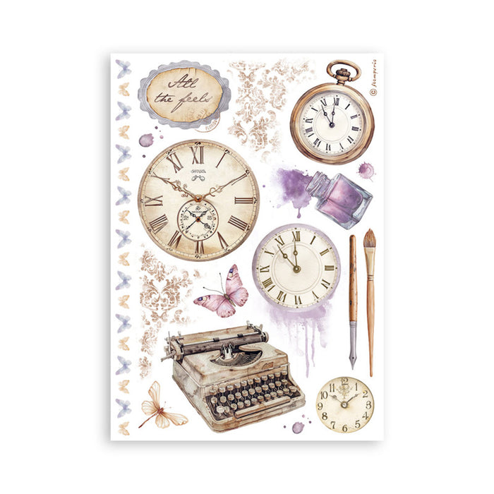 Stamperia - A5 Washi Pad - Quiet Days. Includes 8 Sheets. Available at Embellish Away located in Bowmanville Ontario Canada.