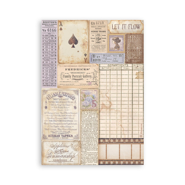 Stamperia - A5 Washi Pad - Quiet Days. Includes 8 Sheets. Available at Embellish Away located in Bowmanville Ontario Canada.