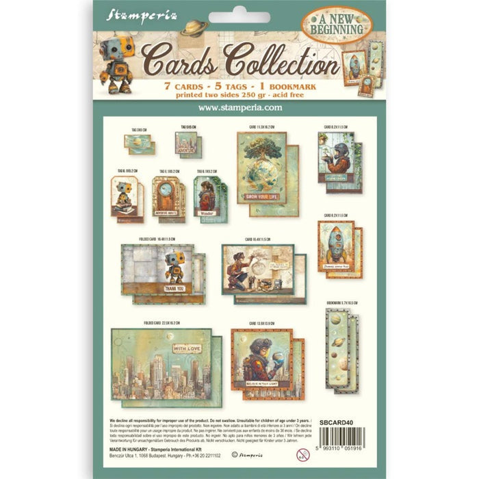 Stamperia - Cards Collection - A New Beginning. Available at Embellish Away located in Bowmanville Ontario Canada.