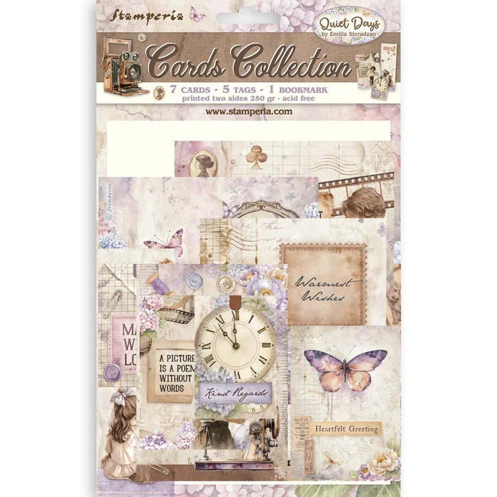 Stamperia - Cards Collection - Quiet Days. Available at Embellish Away located in Bowmanville Ontario Canada.