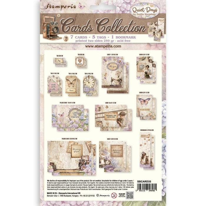 Stamperia - Cards Collection - Quiet Days. Available at Embellish Away located in Bowmanville Ontario Canada.