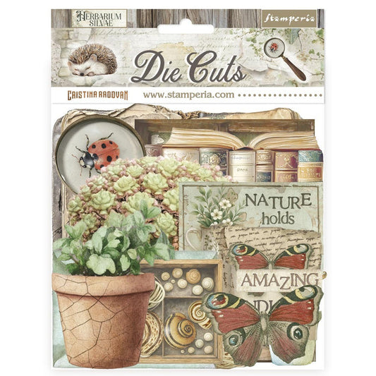 Stamperia - Die Cuts - Herbarium Silvae. Available at Embellish Away located in Bowmanville Ontario Canada.