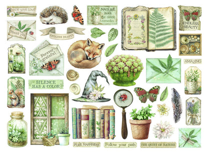Stamperia - Die Cuts - Herbarium Silvae. Available at Embellish Away located in Bowmanville Ontario Canada.