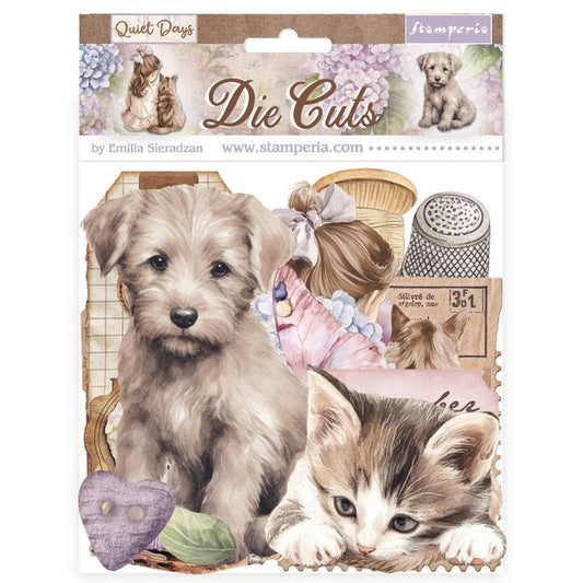 Stamperia - Die Cuts - Quiet Days. Available at Embellish Away located in Bowmanville Ontario Canada.