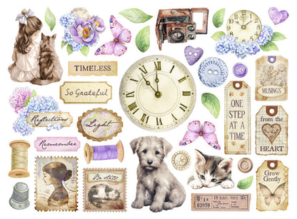 Stamperia - Die Cuts - Quiet Days. Available at Embellish Away located in Bowmanville Ontario Canada.