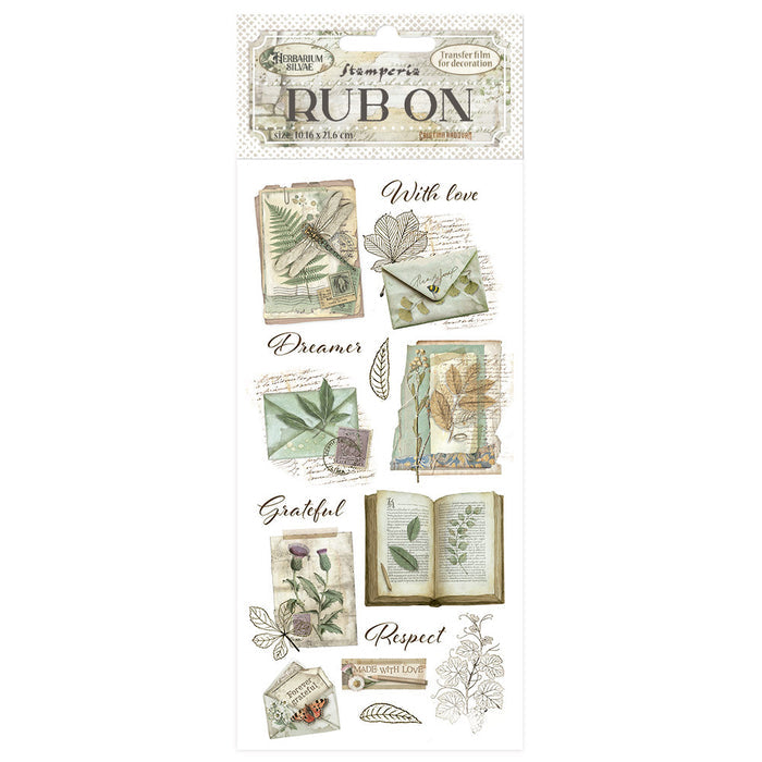 Stamperia - Rub-on - Herbarium Silvae - Botanical Books. Available at Embellish Away in Bowmanville Ontario Canada.