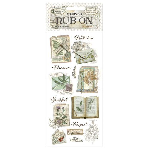 Stamperia - Rub-on - Herbarium Silvae - Botanical Books. Available at Embellish Away in Bowmanville Ontario Canada.