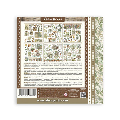 Stamperia - Rub-on Kit - Herbarium Silvae. Available at Embellish Away located in Bowmanville Ontario Canada.
