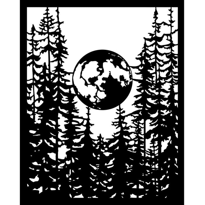 Stamperia - Thick Stencil - Herbarium Silvae - Moon In The Forest. Available at Embellish Away located in Bowmanville Ontario Canada.