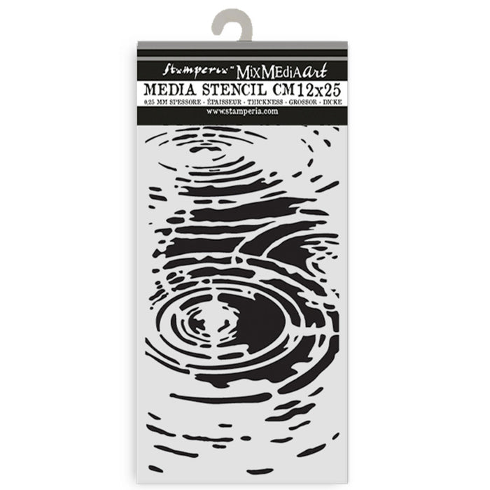Stamperia - Thick Stencil - Herbarium Silvae - Water Pattern. Available at Embellish Away located in Bowmanville Ontario Canada.