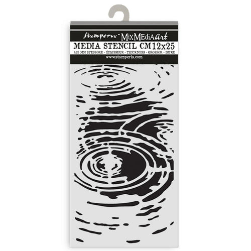 Stamperia - Thick Stencil - Herbarium Silvae - Water Pattern. Available at Embellish Away located in Bowmanville Ontario Canada.