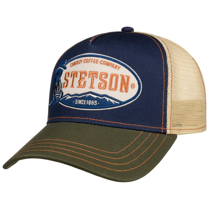Stetson Cowboy Coffee Company Trucker Cap Cap - Blue/Olive