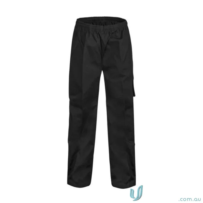 Black drawstring cargo workwear pants from STEWARDS Chef Drawstring Cargo Uniforms
