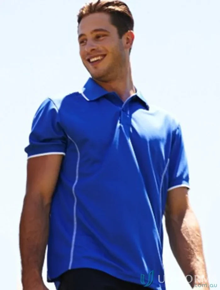 Bocini CP0910 Stitch Polo in Royal/White front product image