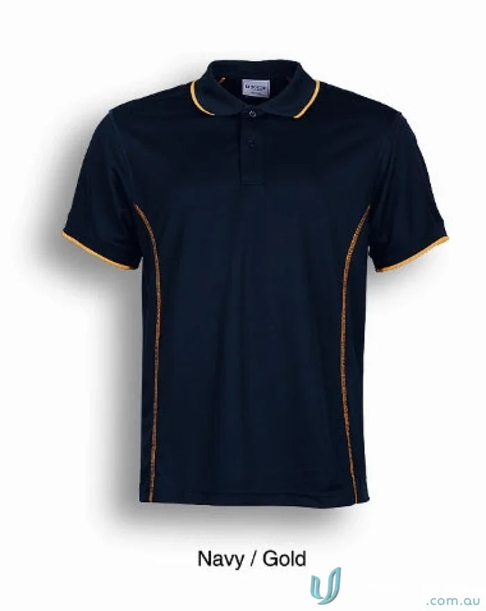 Bocini CP0910 Stitch Polo in Navy/Gold