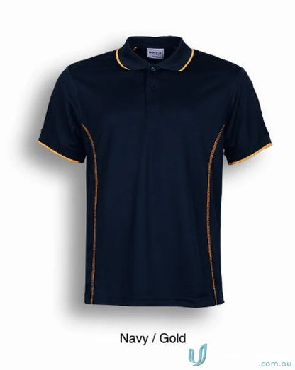 Bocini CP0910 Stitch Polo in Navy/Gold