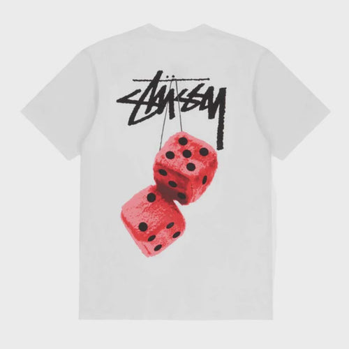 Stussy Fuzzy Dice Tee - White