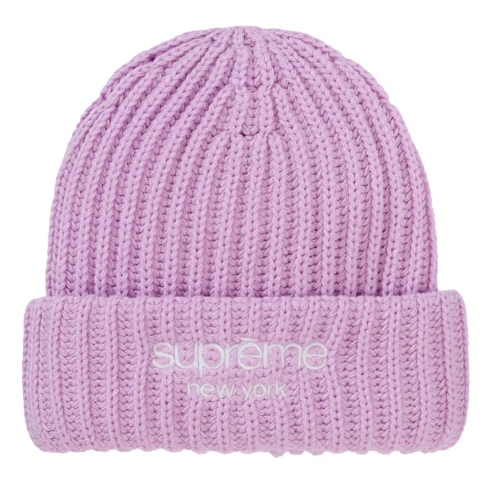 Supreme Chunky Rib Classic Logo Beanie - Pink (FW25)