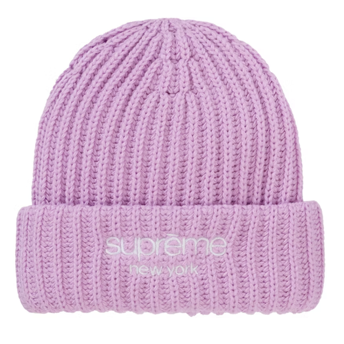 Supreme Chunky Rib Classic Logo Beanie - Pink (FW25)