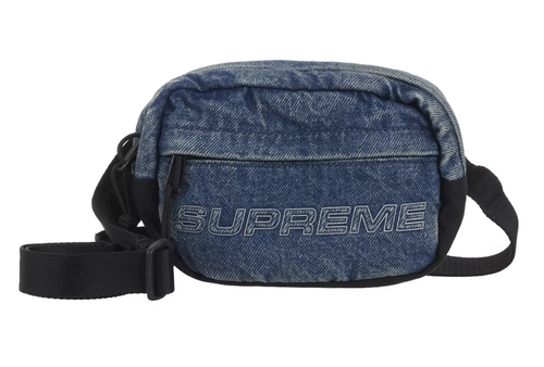 Supreme Denim Mini Shoulder Bag in Washed Indigo color, FW25 brand new deadstock