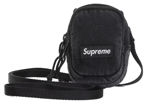 Black Supreme Denim Mini Utility Bag from FW25 with brand new deadstock condition