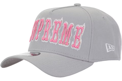 Supreme Gothic Outline New Era 59Fifty Snapback Hat - Grey (SS26)