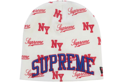 Supreme New Era Box Monogram Beanie - White (SS26)