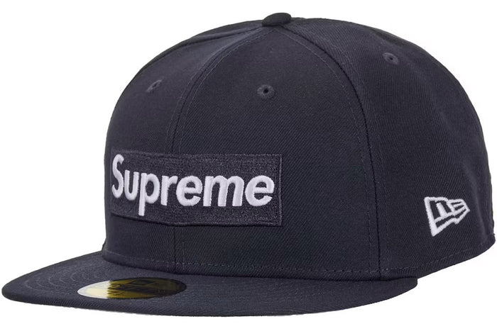 Supreme Rings Box Logo New Era 59Fifty Fitted Hat - Navy (SS26)