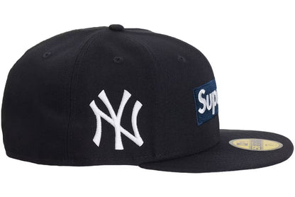Supreme Rings Box Logo New Era 59Fifty Fitted Hat - Navy (SS26)
