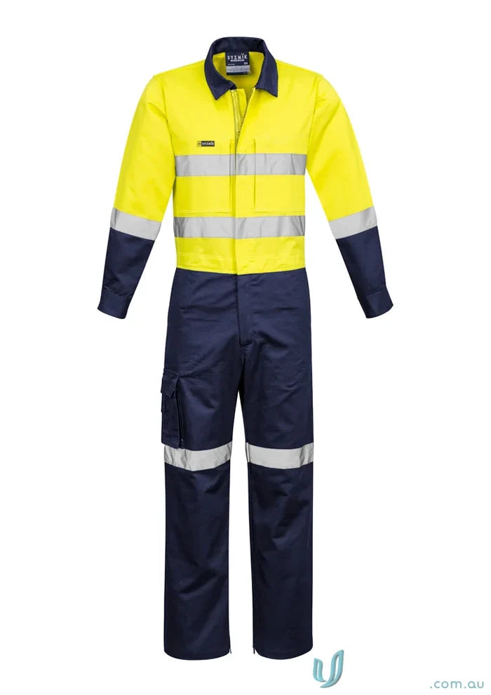 Syzmic Mens Rugged HiVis Cooling Taped Overalls with Two-tone design and reflective stripes