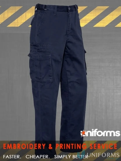 Navy blue Syzmik Mens Cargo Pants with reinforced stress points cargo pants ZP501