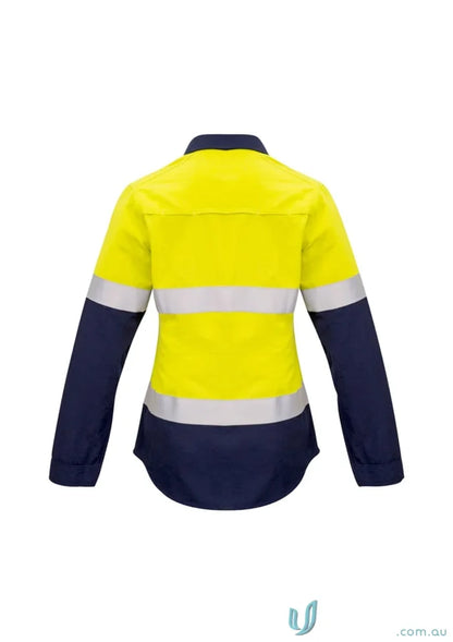 High-visibility Syzmik Fire Armour Ladies Hooped Taped Spliced Shirt zw131