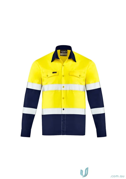Syzmik Men’s Lightweight BIO Motion L/S Shirt with motion arm taping and hi-vis design