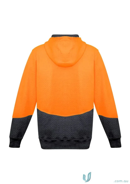 Orange and black syzmik unisex textured jacquard hoodie ZT477 for comfy style