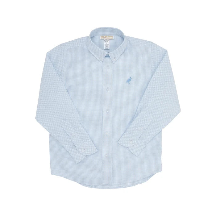 TBBC Barrington Blue Windowpane Dean's List Dress Shirt